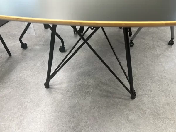Nucraft 6′ Black Conference Table with Power Module - Image 2